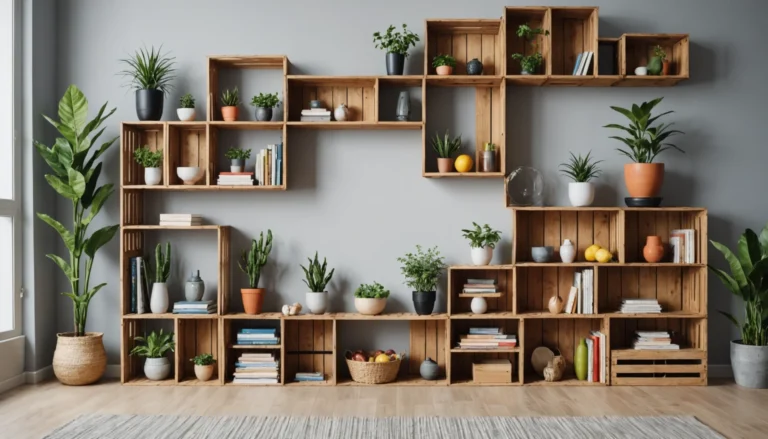 etageres caisses en bois